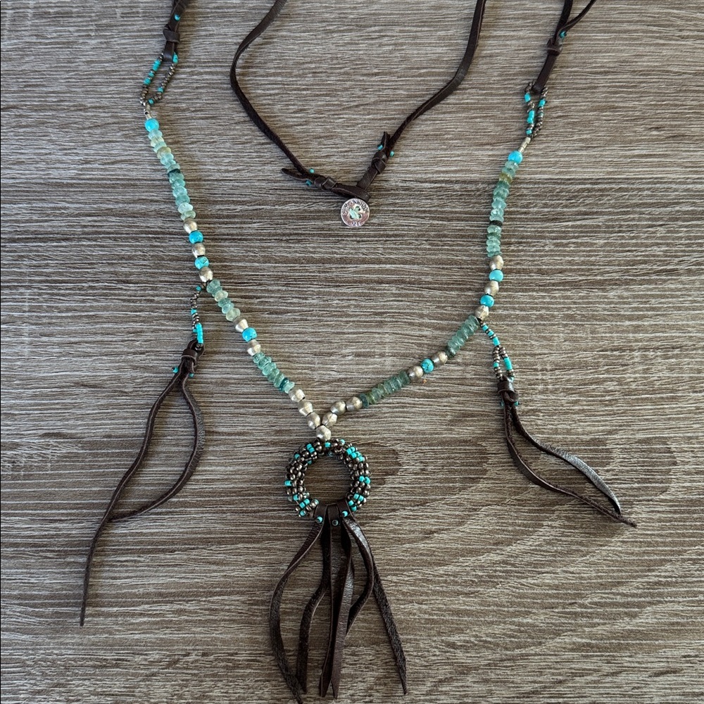 NWOT Johnny Was Boho Leather Necklace